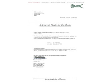 Сертификат дилера компании COMPAC - проверенное веременем гидравлическое оборудование Сертификат дилера компании COMPAC - проверенное веременем гидравлическое оборудование