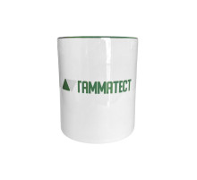 Кружка сувенирная зеленая с нанесенной надписью "Гамматест"