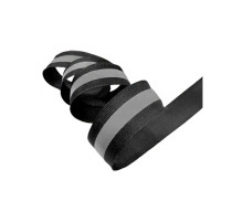 Тканная ременнная лента со вставкой из светоотражающего материала 1 см Хорекс Авто