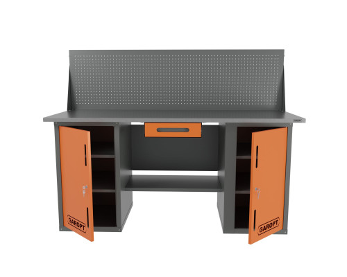 Верстак двухтумбовый с экраном и ящиком серый 1800*700 Garopt — купить с доставкой и гарантией качества Верстак двухтумбовый с экраном и ящиком серый 1800*700 Garopt — купить с доставкой и гарантией качества