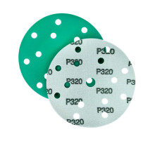 Шлифлист d150 мм 15 отверстий P150 (цирконий на пленке) Гамматест GTA203T150