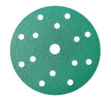 Шлифлист d150 мм 15 отверстий P120 (цирконий на пленке) Гамматест GTA204F120