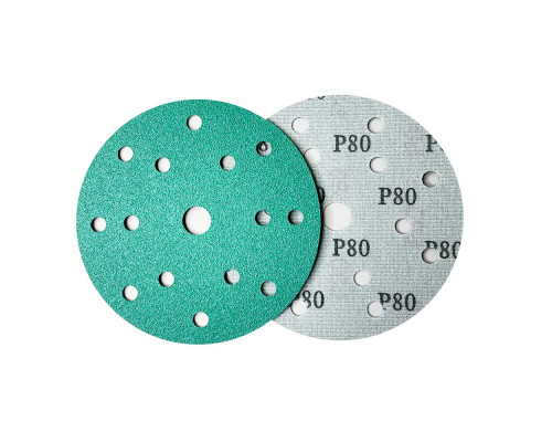 Шлифлист d150 мм 15 отверстий P320 (цирконий на пленке) Гамматест GTA204F320 — с доставкой и гарантией качества
