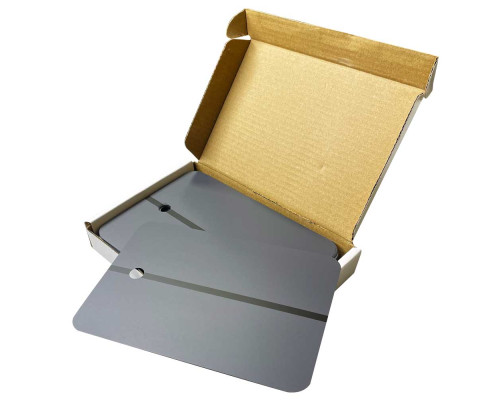 Пластина металлическая для пробных выкрасов темно-серая 148 x 105 мм упаковка - 100 шт — купить с доставкой и гарантией качества