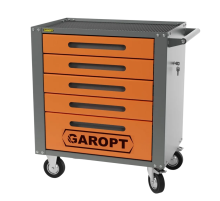Тележка инструментальная Garopt 5 ящиков ОРАНЖЕВАЯ серия "Standart"