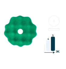 Губка полировочная зеленая GTT4258