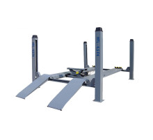 Установка 4-х стоечного подъемника адаптированного для установки стенда контроля и регулировки управляемых колес включая сборку и настро