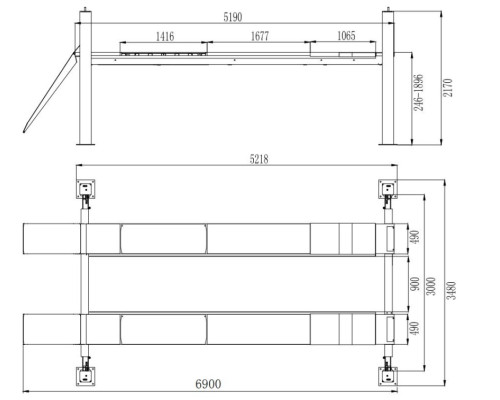 Подъемник четырехстоечный г/п 4.5 т Хорекс Авто HFL-4.5F4 3D — купить с доставкой и гарантией качества Подъемник четырехстоечный г/п 4.5 т Хорекс Авто HFL-4.5F4 3D — купить с доставкой и гарантией качества