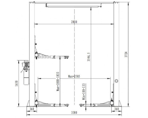 Подъемник двухстоечный 380 В Хорекс Авто HL-4.0 NV-EM 380В — купить с доставкой и гарантией качества