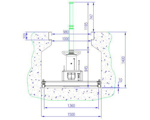 Подъемник напольный канавный г/п 15 т Хорекс Авто HL16A(W) — купить с доставкой и гарантией качества
