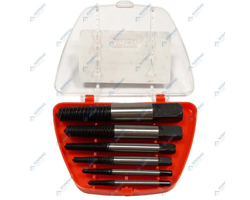 Набор экстракторов для поврежденных болтов 6 предметов (3-25 мм) Хорекс Авто HZ 24.1.062S — купить с доставкой и гарантией качества