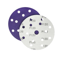 Шлифлист d150 мм 15 отверстий P120 (керамика на бумаге) Гамматест SL737PP120