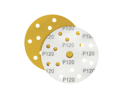 Шлифлист d150 мм 15 отверстий P120 (оксид алюминия на бумаге) Гамматест M3-255D150P120 — с доставкой и гарантией качества