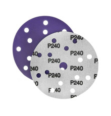 Диск шлифовальный фиолетовый D150 мм P240 Velcro (тип зерна – керамика) 15 отверстий Гамматест SL712PP240