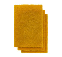 Нетканый абразив P2500 (тип зерна - оксид алюминия/карбид кремния) темно-желтого цвета толщина 9~10 мм (Размер 152х229 мм) Гамматест ММ2500