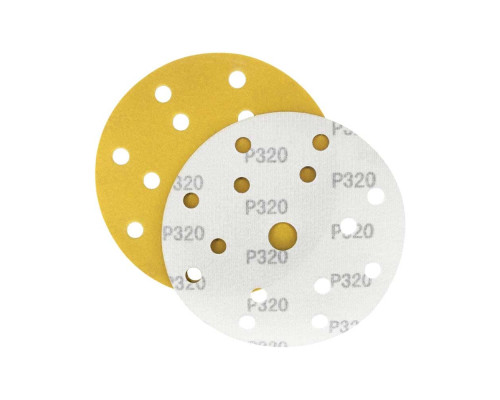 Шлифлист d150 мм 15 отверстий P320 (оксид алюминия на бумаге) Гамматест M3-255D150P320 — с доставкой и гарантией качества