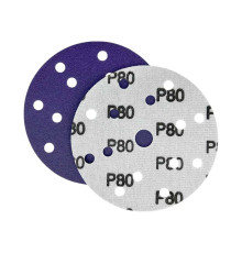 Диск шлифовальный фиолетовый D150 мм P80 Velcro (тип зерна – керамика) 15 отверстий Гамматест SL712PP80