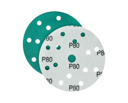 Шлифлист d150 мм 15 отверстий P80 (цирконий на пленке) Гамматест SL312GP80 — с доставкой и гарантией качества