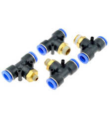 Фитинг Т-образный 8 мм, 1/4" НР Гамматест YPB08-02