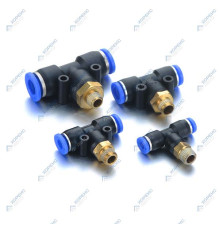 Фитинг Т-образный 8 мм, 1/4" НР Гамматест YPB08-02